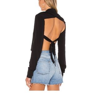 Revolve Superdown Backless Blouse Black Worn once
